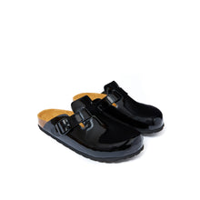 Load image into Gallery viewer, Black sabot clogs NOE made with eco-leather
