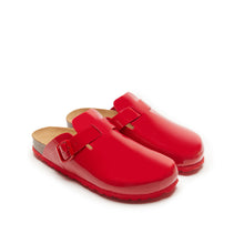 Load image into Gallery viewer, Red sabot clogs NOE made with eco-leather
