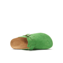 Carica l&#39;immagine nel visualizzatore di Gallery, Green sabot clogs NOE made with leather suede
