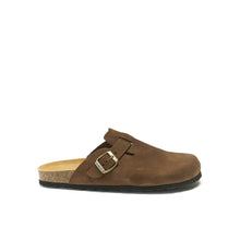 Load image into Gallery viewer, Dark Brown sabot clogs NOE made with nubuck leather
