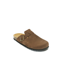 Load image into Gallery viewer, Dark Brown sabot clogs NOE made with nubuck leather
