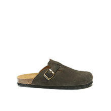 Load image into Gallery viewer, Grey sabot clogs NOE made with nubuck leather
