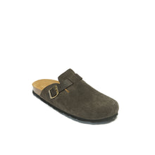 Load image into Gallery viewer, Grey sabot clogs NOE made with nubuck leather
