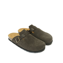 Charger l&#39;image dans la galerie, Grey sabot clogs NOE made with nubuck leather
