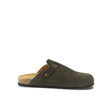 Load image into Gallery viewer, Grey sabot clogs NOE made with nubuck leather
