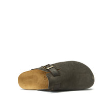 Load image into Gallery viewer, Grey sabot clogs NOE made with nubuck leather
