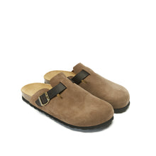 Load image into Gallery viewer, Beige sabot clogs NOE made with nubuck leather
