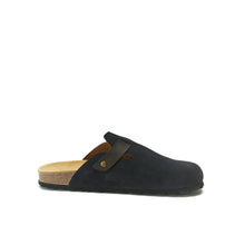 Charger l&#39;image dans la galerie, Navy sabot clogs NOE made with nubuck leather
