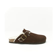 Charger l&#39;image dans la galerie, Dark Brown sabot clogs NOE made with nubuck leather
