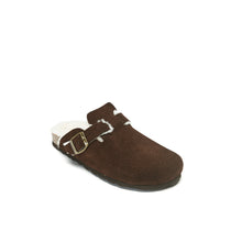 Charger l&#39;image dans la galerie, Dark Brown sabot clogs NOE made with nubuck leather
