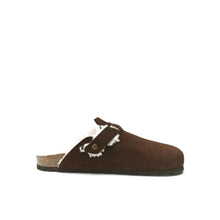 Charger l&#39;image dans la galerie, Dark Brown sabot clogs NOE made with nubuck leather
