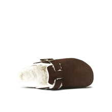 Charger l&#39;image dans la galerie, Dark Brown sabot clogs NOE made with nubuck leather
