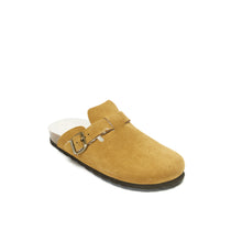 Load image into Gallery viewer, Brown sabot clogs NOE made with leather suede
