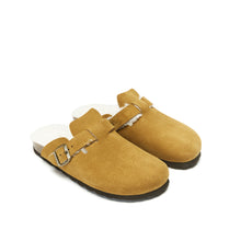 Load image into Gallery viewer, Brown sabot clogs NOE made with leather suede
