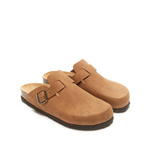 Load image into Gallery viewer, Cognac Brown sabot clogs NOE made with eco-leather
