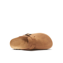 Load image into Gallery viewer, Cognac Brown sabot clogs NOE made with eco-leather
