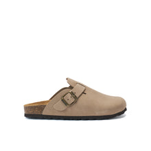 Load image into Gallery viewer, Taupe sabot clogs NOE made with suede leather
