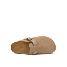 Load image into Gallery viewer, Taupe sabot clogs NOE made with suede leather
