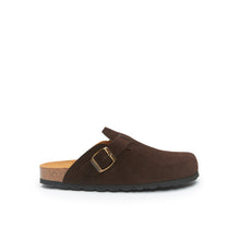 Load image into Gallery viewer, Dark Brown sabot clogs NOE made with suede leather
