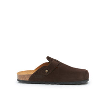 Load image into Gallery viewer, Dark Brown sabot clogs NOE made with suede leather
