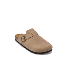 Charger l&#39;image dans la galerie, Taupe sabot clogs NOE made with suede leather
