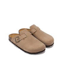 Load image into Gallery viewer, Taupe sabot clogs NOE made with suede leather
