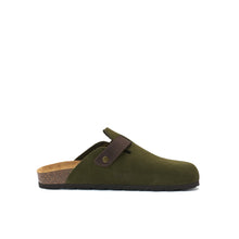 Carica l&#39;immagine nel visualizzatore di Gallery, Moss Green sabot clogs NOE made with suede leather
