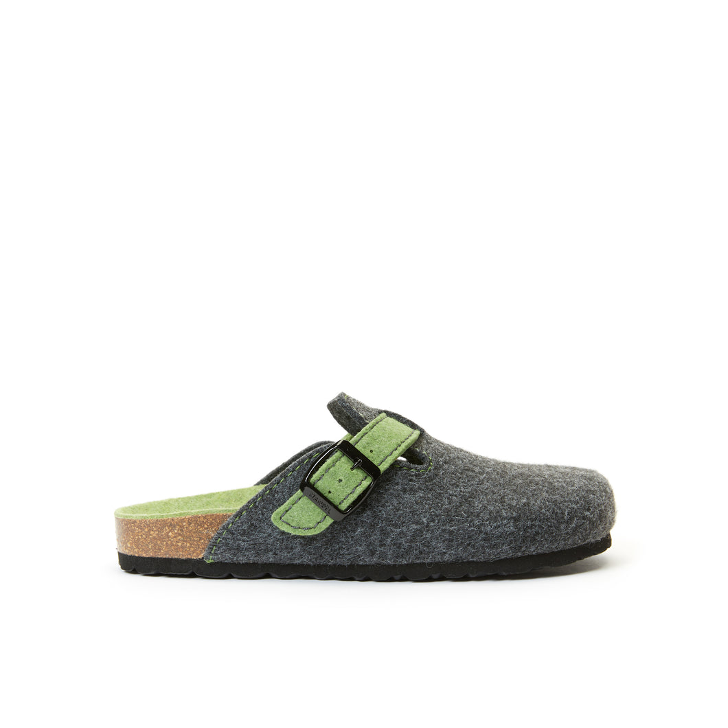 Grey sabot clogs NOE made with felt