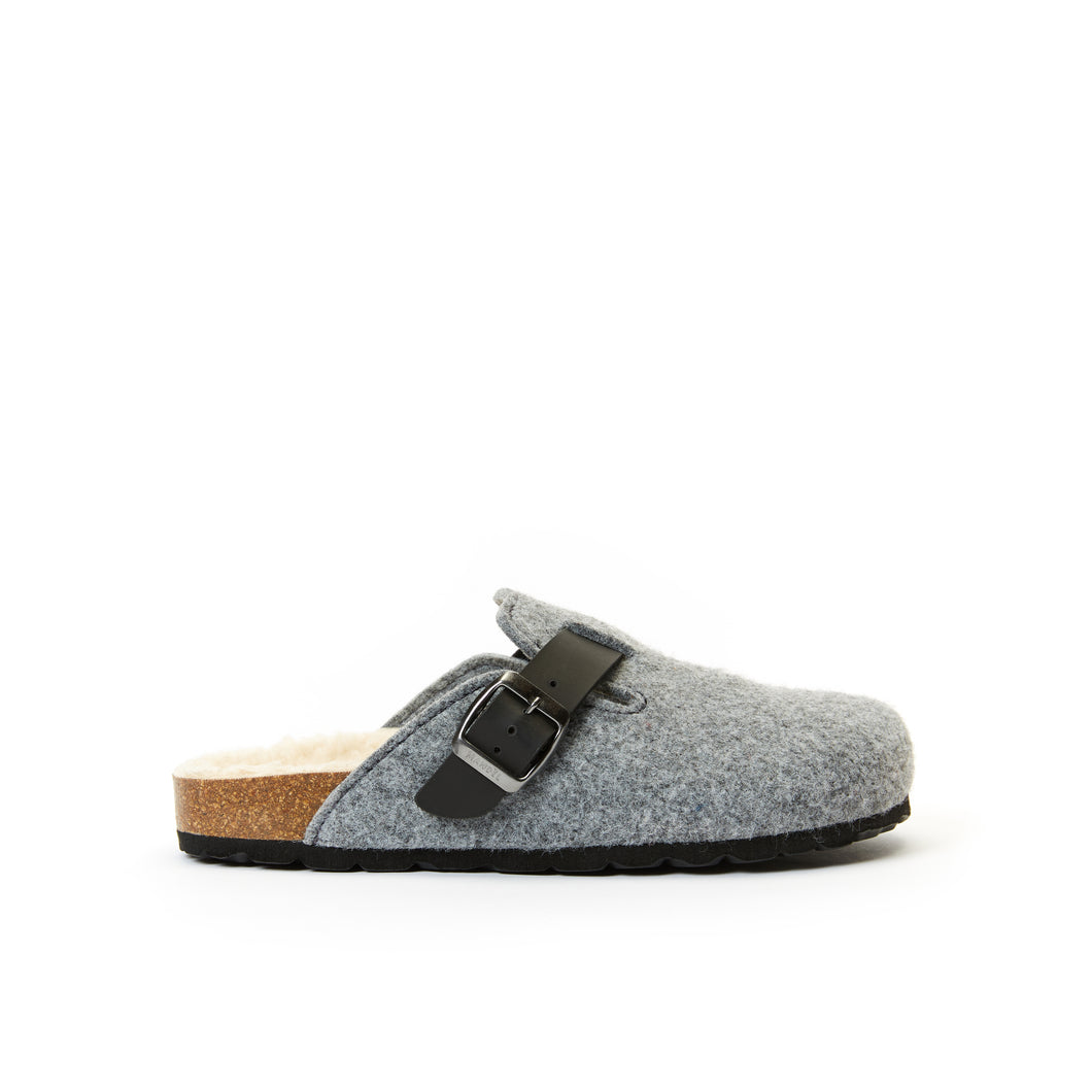 Grey sabot clogs NOE made with felt