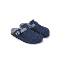 Carica l&#39;immagine nel visualizzatore di Gallery, Navy sabot clogs NOE made with felt
