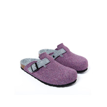 Load image into Gallery viewer, Purple sabot clogs NOE made with felt
