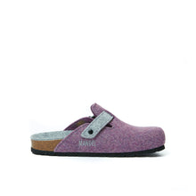 Load image into Gallery viewer, Purple sabot clogs NOE made with felt
