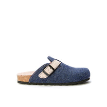 Load image into Gallery viewer, Navy sabot clogs NOE made with felt
