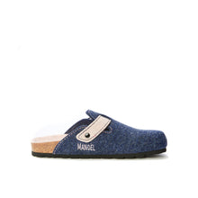 Load image into Gallery viewer, Navy sabot clogs NOE made with felt
