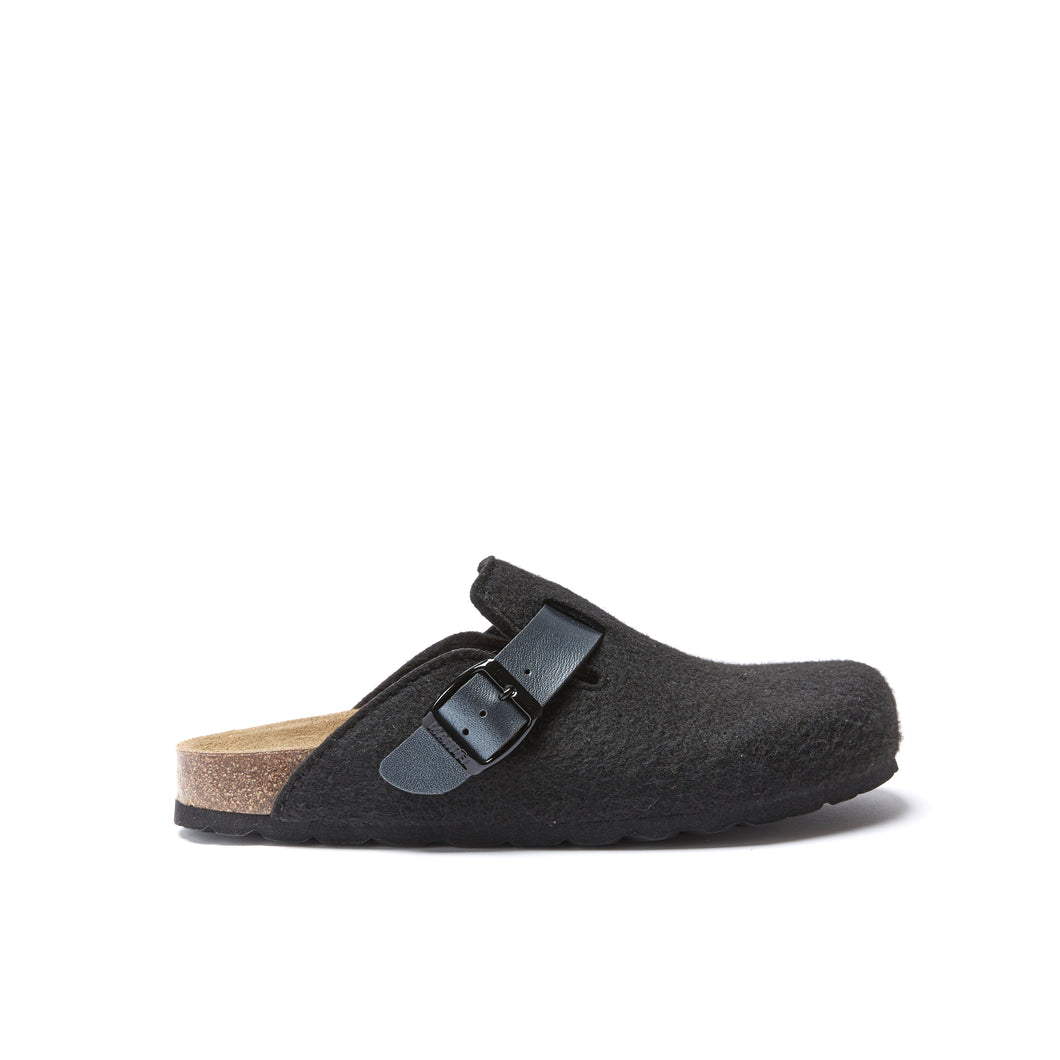 Black sabot clogs NOE made with felt