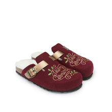 Load image into Gallery viewer, Bordeaux sabot clogs NOE made with felt
