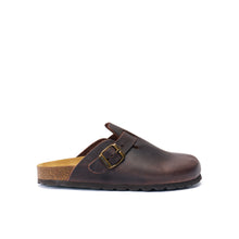 Load image into Gallery viewer, Dark Brown sabot clogs NOE made with oiled leather
