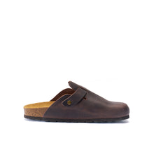 Carica l&#39;immagine nel visualizzatore di Gallery, Dark Brown sabot clogs NOE made with oiled leather
