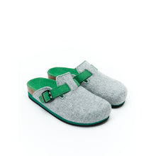 Load image into Gallery viewer, Grey sabot clogs NOE made with felt
