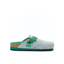 Load image into Gallery viewer, Grey sabot clogs NOE made with felt
