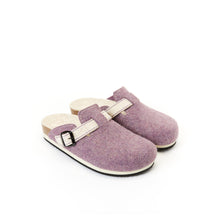 Load image into Gallery viewer, Purple sabot clogs NOE made with felt
