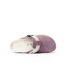 Load image into Gallery viewer, Purple sabot clogs NOE made with felt
