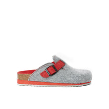 Load image into Gallery viewer, Grey sabot clogs NOE made with felt
