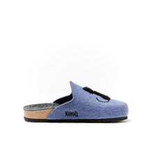 Carica l&#39;immagine nel visualizzatore di Gallery, Denim sabot clogs ANGEL made with felt
