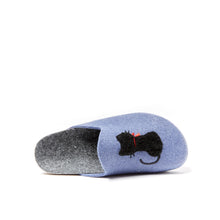 Load image into Gallery viewer, Denim sabot clogs ANGEL made with felt
