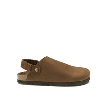 Load image into Gallery viewer, Dark Brown sabot clogs ADAM made with nubuck leather
