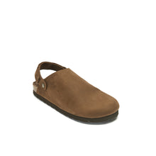 Load image into Gallery viewer, Dark Brown sabot clogs ADAM made with nubuck leather
