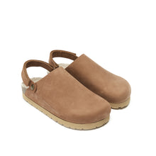 Load image into Gallery viewer, Brown sabot clogs ADAM made with nubuck leather
