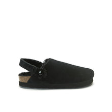 Carica l&#39;immagine nel visualizzatore di Gallery, Black sabot clogs ADAM made with leather suede
