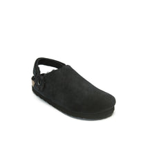 Load image into Gallery viewer, Black sabot clogs ADAM made with leather suede
